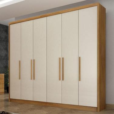 Imagem de Guarda Roupa Casal Ambiente Bolonha 6 Portas 6 Gavetas Cumaru 25 Fendi - Novo Horizonte