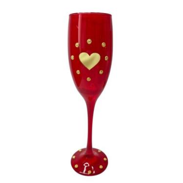 Imagem de Taça Vidro Casamento Noivos Presente Amor - Meta Atacado