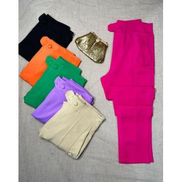 Imagem de Domi Modas Calça Alfaiataria 8433, Bege, M