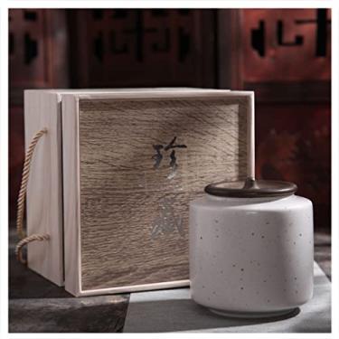 Imagem de Potes de chá de cerâmica para armazenamento de alimentos, embalagem de caixa de presente resistente à umidade, frasco de café, saleiro, nozes, açúcar para ervas, especiarias, mel - cozinha