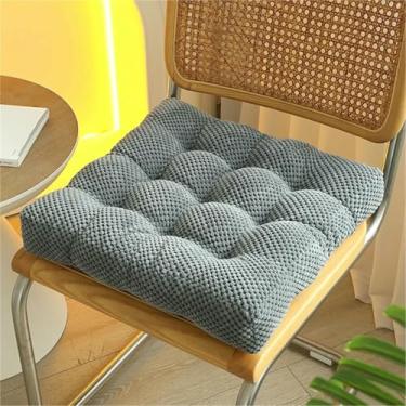 Imagem de Almofadas para cadeiras de jantar, com base antiderrapante, almofadas para assento de cozinha com amarras, almofada de assento lavável para sala de jantar interna.
