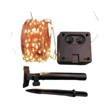 Imagem de Luzes De Cordão De Fio De Cobre LED Para Exterior, Pisca-Pisca Solar P