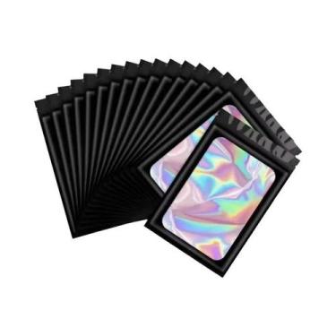 Imagem de Sacos Ziplock Holográficos 50-500 Peças Plástico Iridescente a Laser P
