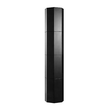 Imagem de Armário de sapatos giratório de 360°, organizador de sapatos vertical de metal, suporte redondo livre, armário de armazenamento de sapatos alto estreito para canto de entrada, prateleira de sapatos