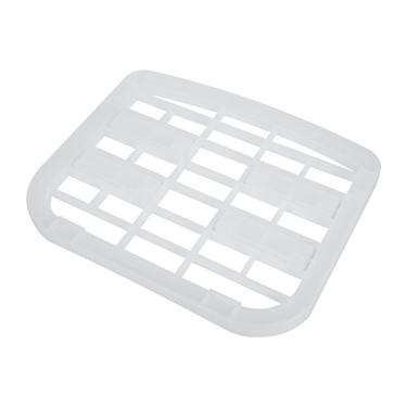 Imagem de Sob a pia, prateleira, prato, rack, organizador, cozinha, banheiro, armazenamento, plástico, economia de espaço, resistente, durável, material PP, cor transparente 25,6 x 20,8 x