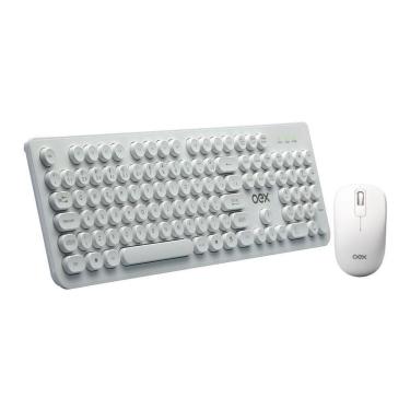 Imagem de Kit De Teclado E Mouse Sem Fio Oex Tm410 Português Brasil De Cor Branco-Unissex