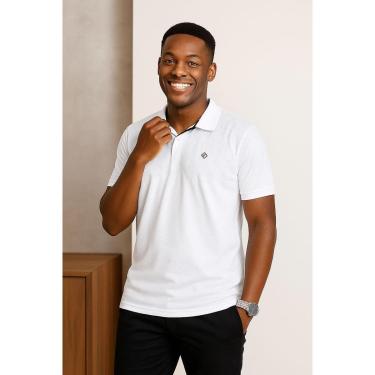 Imagem de Camisa Polo Masculina Com Botões Estampa e Aplique Comfort Premium-Masculino
