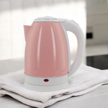 Imagem de Chaleira Elétrica 1,8L Em Inox Rosa 127v 1000w Rápida Fervura