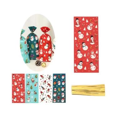 Imagem de Sacolas De Doces De Natal Embalagem De Biscoitos Do Papai Noel 25 50 1