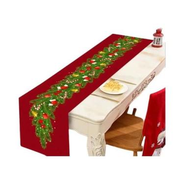 Imagem de Caminho De Mesa Xadrez Buffalo Feliz Natal 2025 Decorações De Mesa De 