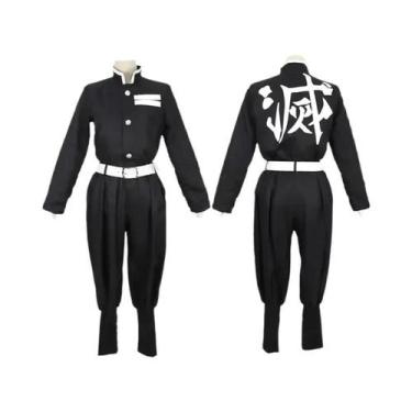 Imagem de Fantasia Infantil Kamado Tanjirou Do Corpo De Caça Demônios Com Capa D