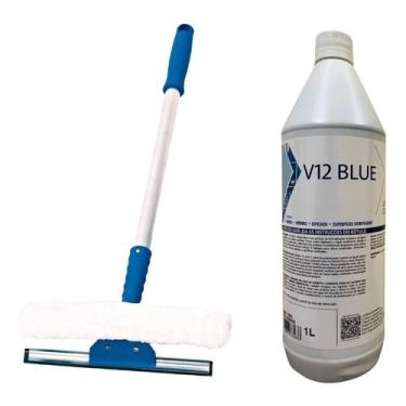 Imagem de Rodo Combinado 25cm Com Cabo + Limpa Vidros Profissional 1l - bralimpi