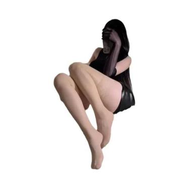 Imagem de Meias Femininas Elegantes De Renda Com Estampa De Pavão, Antiderrapant