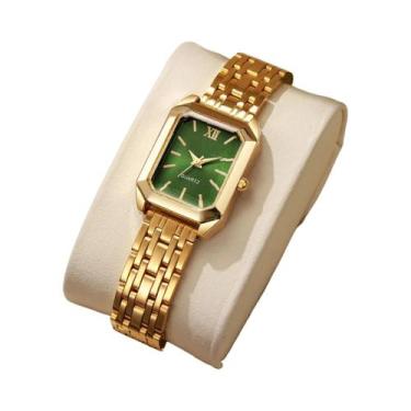 Imagem de Relógio De Pulso Feminino De Moda Com Quartzo, Retangular, Casual, Par