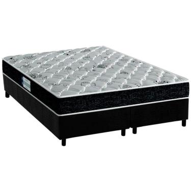 Imagem de Cama Box King: Colchão Espuma Probel D45/ep Advanced Tech2000 + Base Crc Suede Black(193x203)