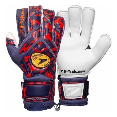 Imagem de Luva de Goleiro Poker Profissional Champion 7 Extended  - 9 - Azul escuro-Unissex