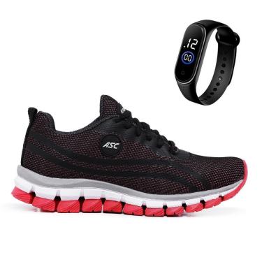 Imagem de Combo Tênis Feminino Com Relogio Fino Digital Ideal para Caminhar, Treinar e Usar no Dia a Dia-Feminino