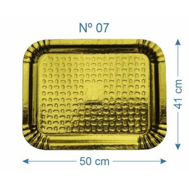Imagem de 5 Bandeja de Bolo Salgado Laminado Dourado Nº7 - AAZ
