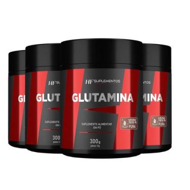Imagem de 4X Glutamina 300G Hf Suplementos