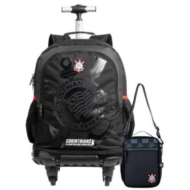Imagem de Kit Corinthians Mochila Rodas + Lancheira Térmica - Xeryus