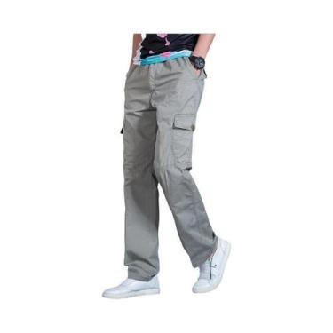 Imagem de Calças Cargo Masculinas 6XL De Algodão Para Verão E Primavera, Roupa D