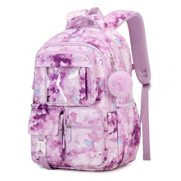 Imagem de Mochila escolar PIG PIG GIRL roxa borboletas estilo ita bag, 21,8 L
