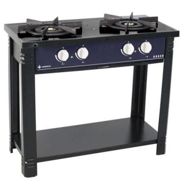 Imagem de Fogão Industrial Venâncio a Gás Bravo 2 Bocas Azul Esmaltado BR2BAZ