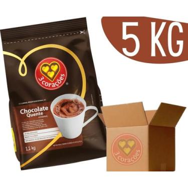 Imagem de Chocolate Quente Leite Pó Soluvel Vending 3 Corações 5X1Kg - 3 Coracoe