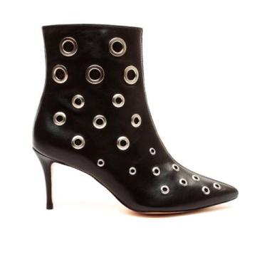 Imagem de Bota Couro Preto Cano Curto Cecconello 2399024-1, Preto, 36