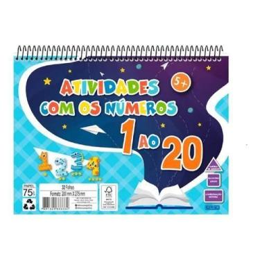 Imagem de Caderno Matemática Educativo Crianças 5 Anos Números 120 Colorido - AN