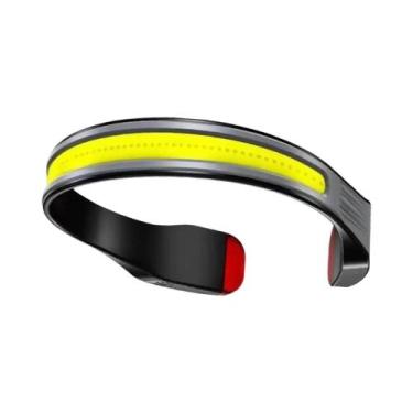 Imagem de Lanterna De Cabeça Recarregável COB Com 3 Modos, Holofote E Luz Trasei