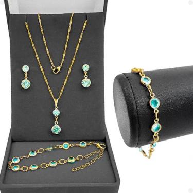 Imagem de Corrente Feminina Veneziana + corrente colar veneziana + pulseira + co