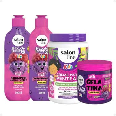 Imagem de Kit Salon Line Kids: Shampoo e Condicionador + Creme para Pentear 1kg 