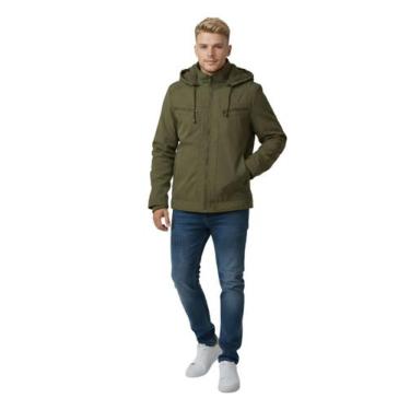 Imagem de Jaqueta Sarja Masculina Peluciada Com Bolsos e Capuz - Ast Store, G, V