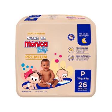 Imagem de Fralda Turma da Mônica Baby Premium P com 26 Unidades, P, 26