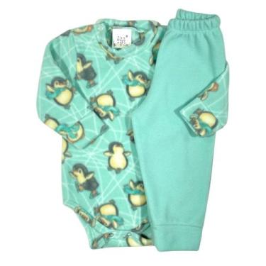 Imagem de Conjunto Body E Calça Soft Pettenati Soft Bebê Bodie, Pinguim verde cl