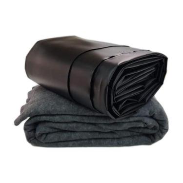 Imagem de Kit Lona 5x2 Com Manta Bidim Geotextil Lago Peixe Geomembrana 0,5mm 50