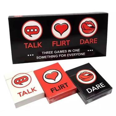 Imagem de Jogo de cartas Talk Flirt Dare Couples com 162 cartas para namorar à noite