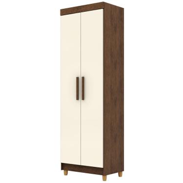 Imagem de Armário Multiuso 2 Portas 60cm Hebrom V01 Imbuia Champanhe - Lyam Decor