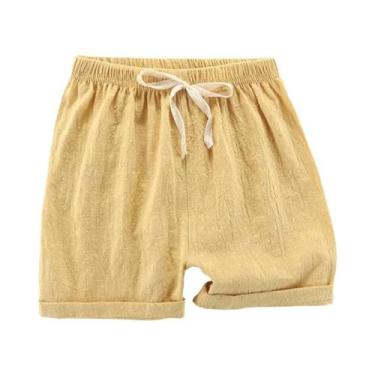 Imagem de Shorts De Algodão E Linho Para Meninos E Meninas, Verão, Para Crianças