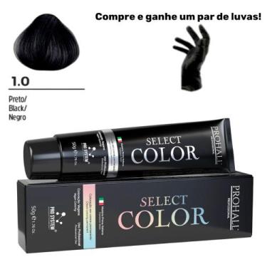 Imagem de Coloração Permanente Select Color Nº1.0 Preto Prohall 50g
