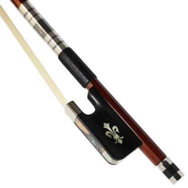 Imagem de Arco Flor de Lis Cromado Cello Violoncelo 4/4 - Orquezz
