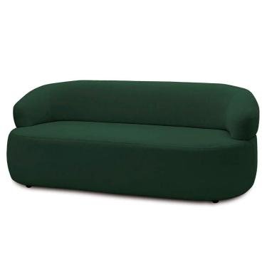 Imagem de Sofá 2 Lugares Living Orgânico Sala De Estar 140cm Conka F05 Veludo Verde - Mpozenato