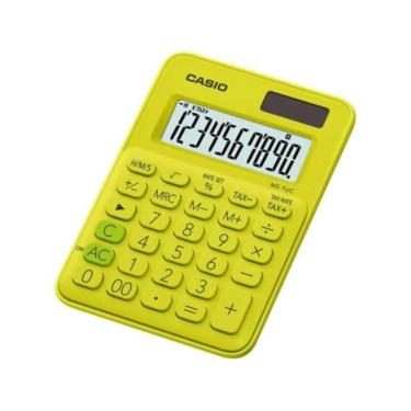 Imagem de Calculadora De Mesa Casio Ms-7uc-yg 10 Dígitos Verde-limão