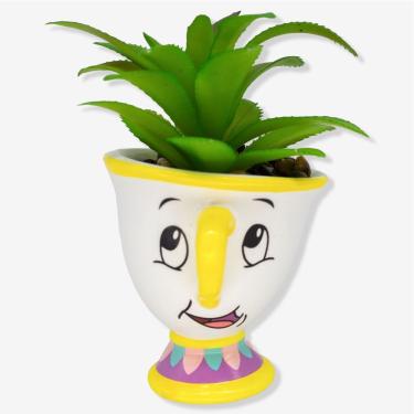 Imagem de Mini Vaso Decorativo Princesas - Disney em Cerâmica com Plantinha Artificial 16,2CM X 8...