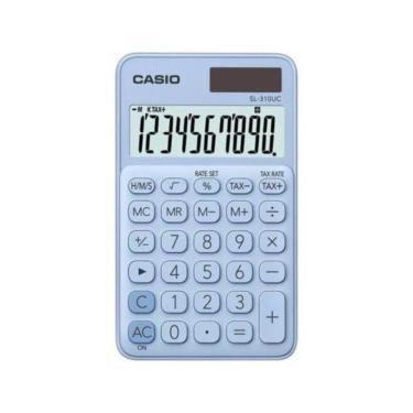Imagem de Calculadora De Bolso Casio Sl-310uc 10 Dígitos Azul Claro