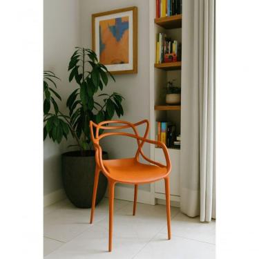 Imagem de Cadeira Allegra Estrutura em Plástico Terracota para Sala de Jantar e Varanda