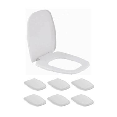 Imagem de Kit 7 Assento Sanitario Like Branco Incepa - Celite