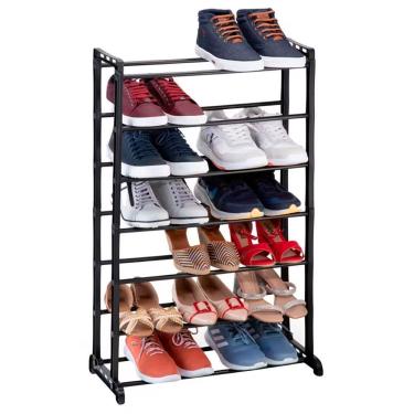 Imagem de Sapateira Organizadora Tubo PS Alto Impacto para 21 Pares em Plástico com 7 Prateleiras...