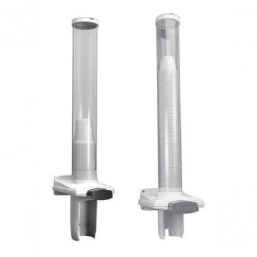 Imagem de Suporte Dispenser Porta Copos Dispenser Unicopo para Copos de Água 200ML e Café 50ML em Plástico ABS e PVC Semi Rígido